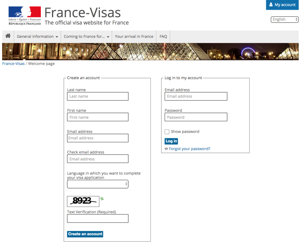 Фото чек виза Франция. France visa gouv
