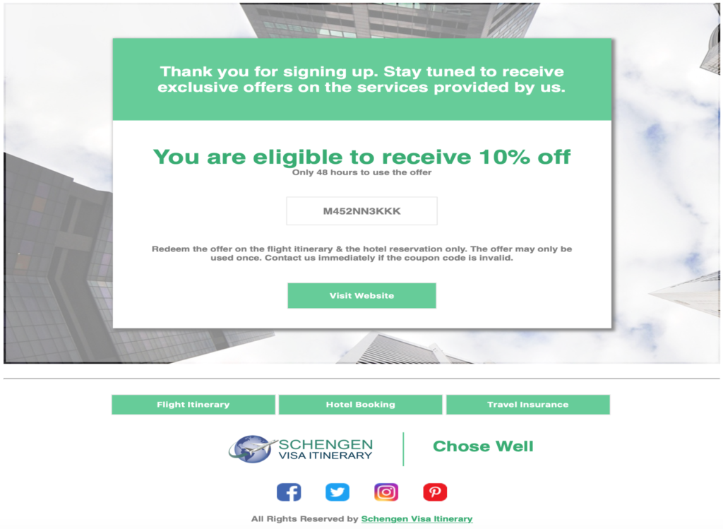 You will get discount coupon up to 50% in your email like this