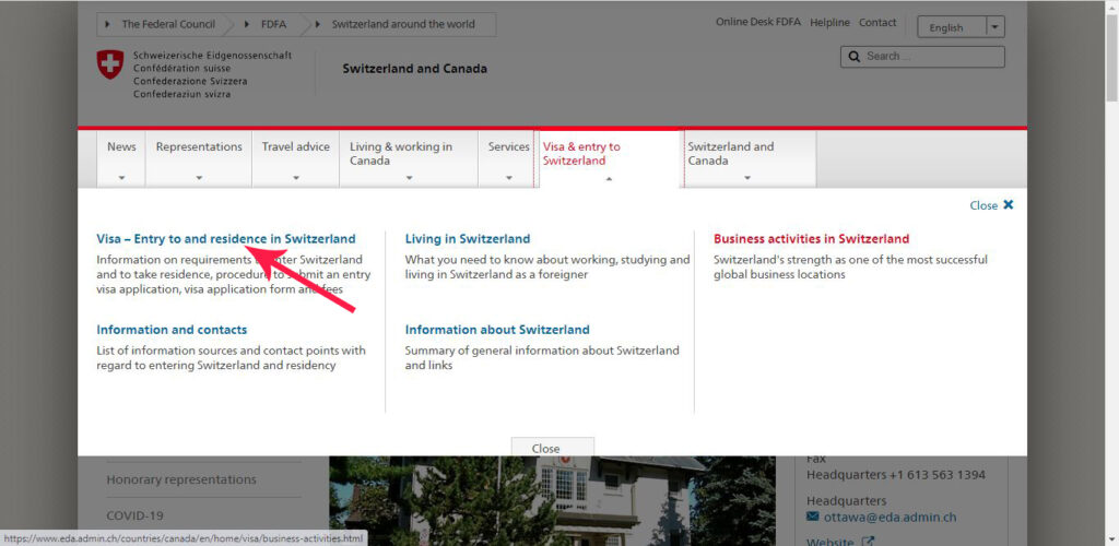 How to Apply for Switzerland Visa from Canada  Step 2