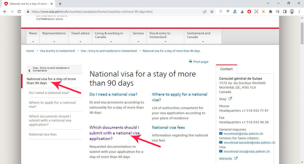 How to Apply for Switzerland Visa from Canada  Step 3