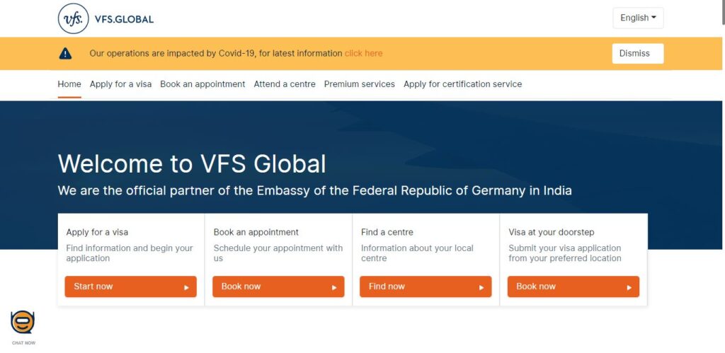 Apply Germany Visa from India Step 1
