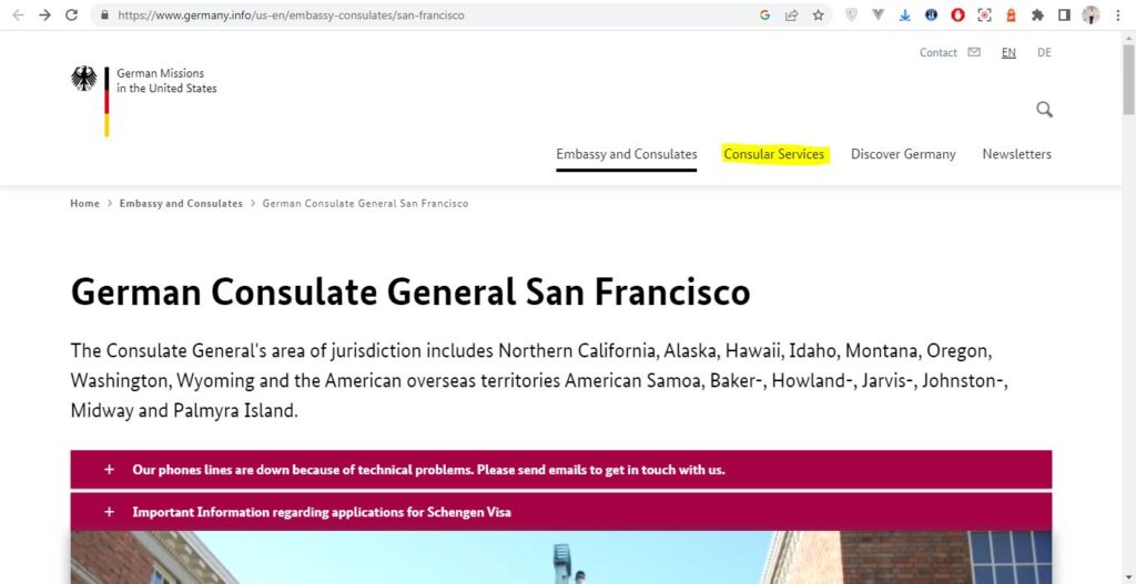 Apply for Germany Visa from San Francisco screenshot 1
