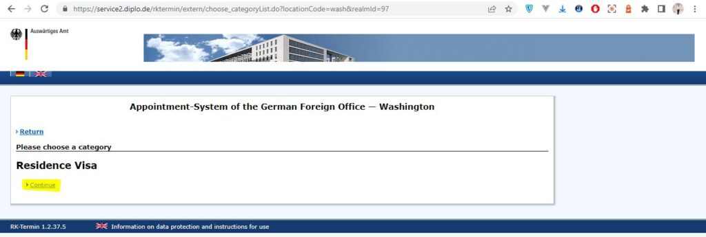 apply for German Visa from Washington DC screenshot 10