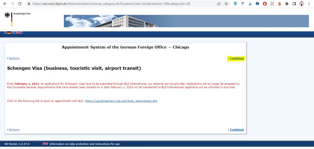 APPLY GERMANY VISA FROM CHICAGO Screenshot 10