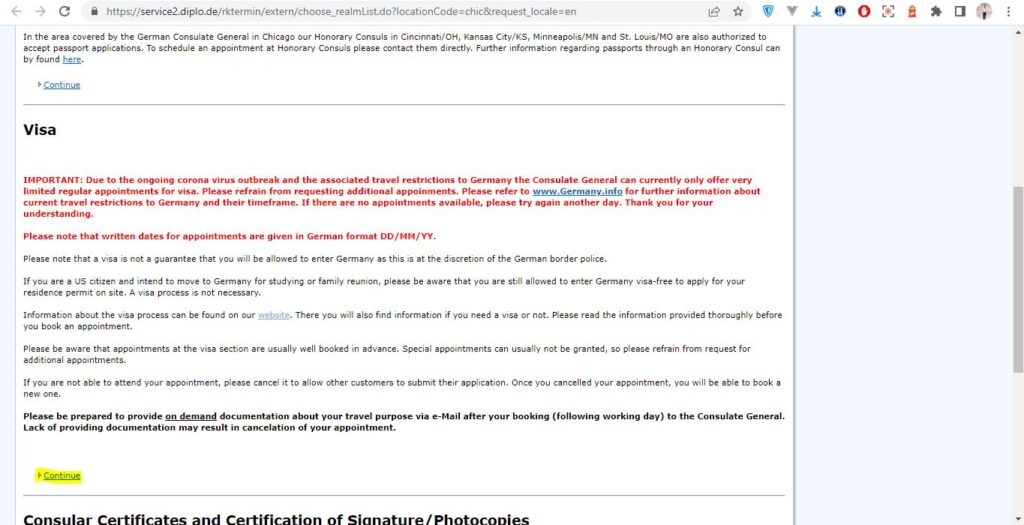 APPLY GERMANY VISA FROM CHICAGO Screenshot 8