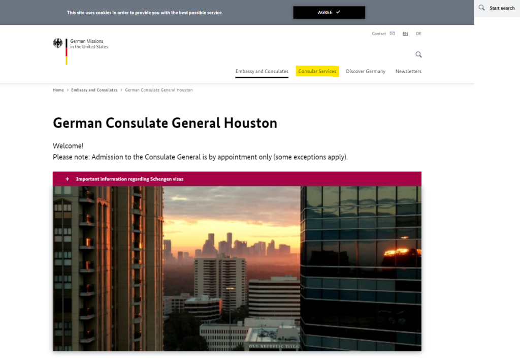 How to apply Germany Visa from Houston Screenshot 1