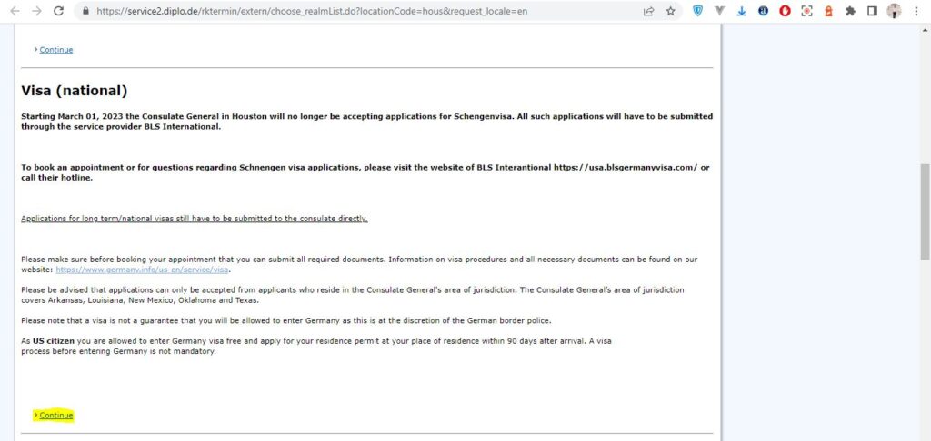 How to apply Germany Visa from Houston Screenshot 8