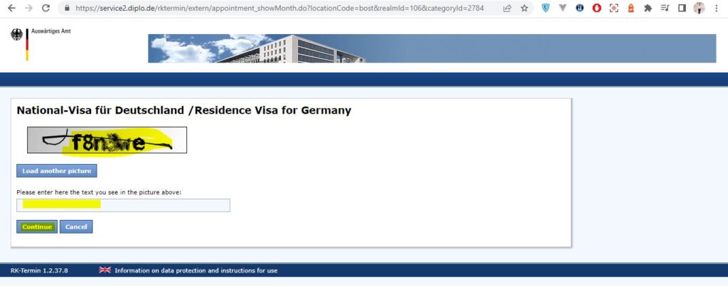 How to apply for Germany Visa from Boston Screenshot 12