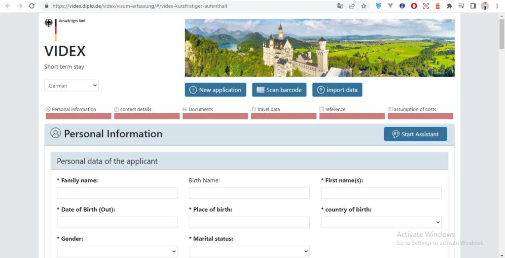 How to apply for Germany Visa from Boston Screenshot 6a