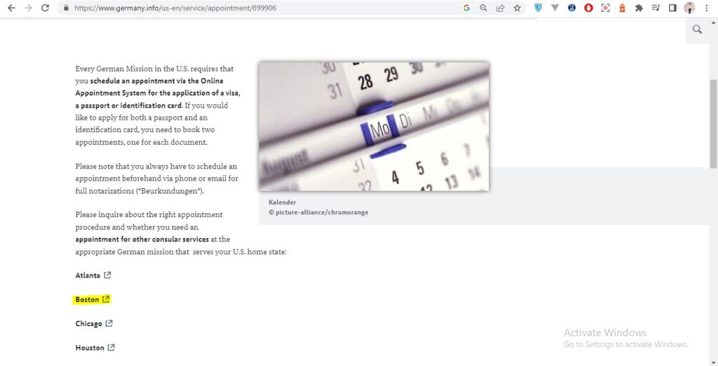 How to apply for Germany Visa from Boston Screenshot 8